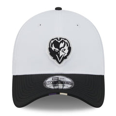 Baltimore Ravens New Era 2025 NFL Training Camp 39THIRTY Flex Hat - White/Black - NFL