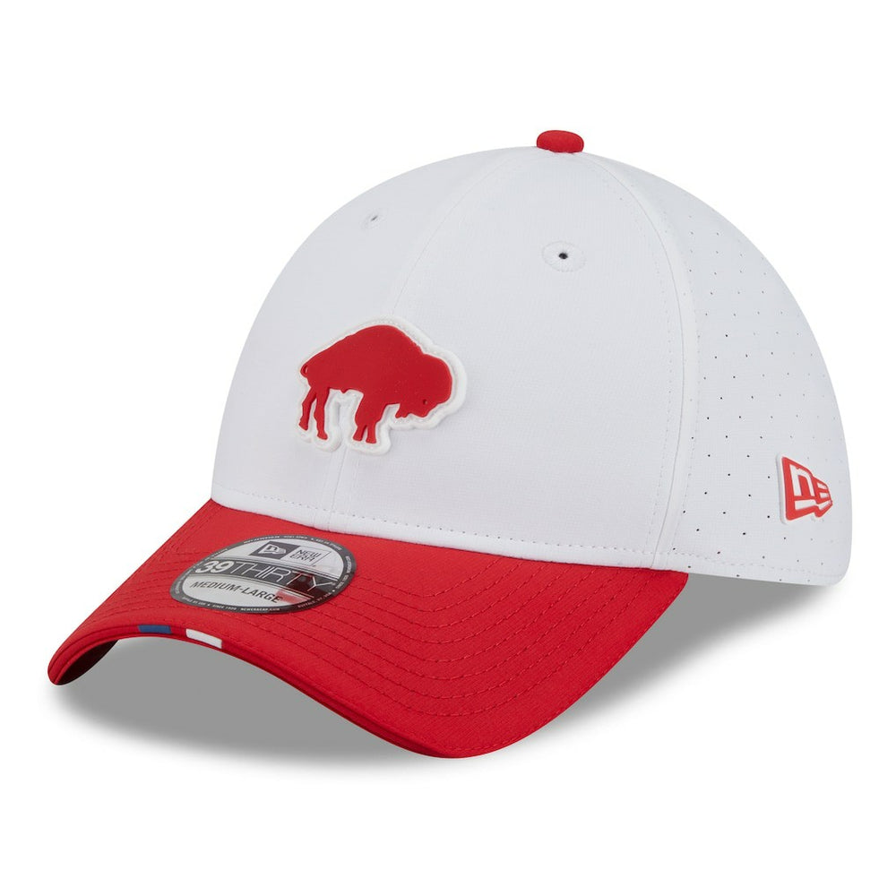 Buffalo Bills New Era 2025 NFL Training Camp Throwback Logo 39THIRTY Flex Hat - White/Red - NFL