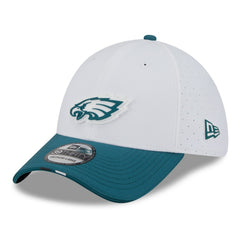 Philadelphia Eagles New Era 2025 NFL Training Camp 39THIRTY Flex Hat - White/Midnight Green - NFL