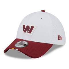 Washington Commanders New Era 2025 NFL Training Camp 39THIRTY Flex Hat - White/Burgundy - NFL