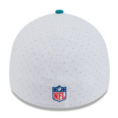 Miami Dolphins New Era 2025 NFL Training Camp Throwback Logo 39THIRTY Flex Hat - White/Aqua - NFL