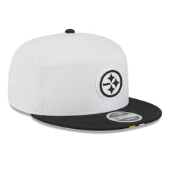 Pittsburgh Steelers New Era 2025 NFL Training Camp Split Panel 9FIFTY Snapback Hat - White/Black - NFL