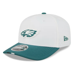 Philadelphia Eagles New Era 2025 NFL Training Camp 9SEVENTY Adjustable Hat - White/Midnight Green - NFL