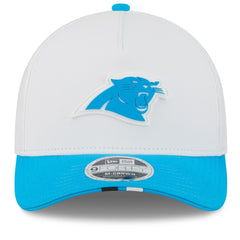 Carolina Panthers New Era 2025 NFL Training Camp A-Frame 9FORTY Adjustable Hat - White/Blue - NFL