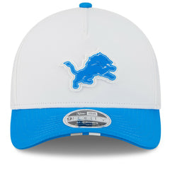 Detroit Lions New Era 2025 NFL Training Camp A-Frame 9FORTY Adjustable Hat - White/Blue - NFL