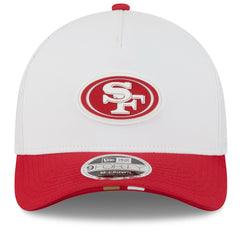 San Francisco 49ers New Era 2025 NFL Training Camp A-Frame 9FORTY Adjustable Hat - White/Scarlet - NFL