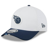 Tennessee Titans New Era 2025 NFL Training Camp A-Frame 9FORTY Adjustable Hat - White/Navy - NFL