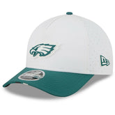 Philadelphia Eagles New Era 2025 NFL Training Camp A-Frame 9FORTY Adjustable Hat - White/Midnight Green - NFL