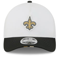 New Orleans Saints New Era 2025 NFL Training Camp A-Frame 9FORTY Adjustable Hat - White/Black - NFL
