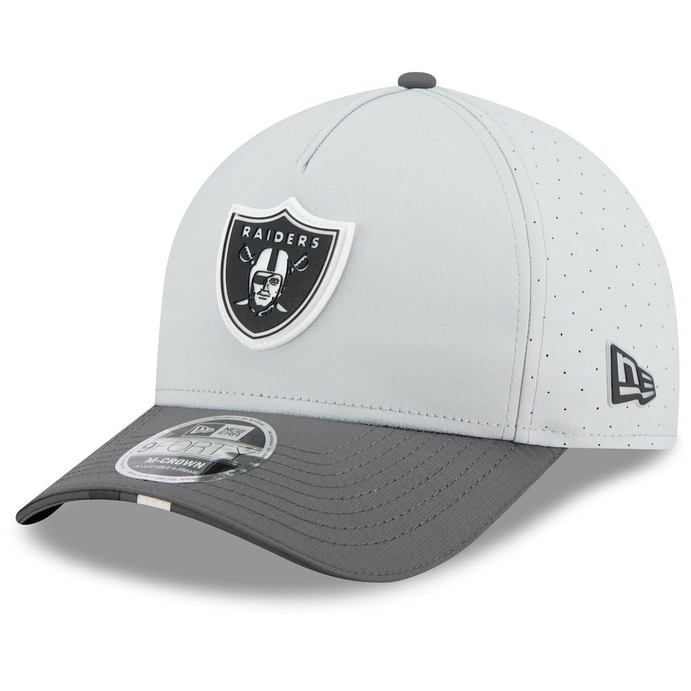Las Vegas Raiders New Era 2025 NFL Training Camp A-Frame 9FORTY Adjustable Hat - Gray/Graphite - NFL