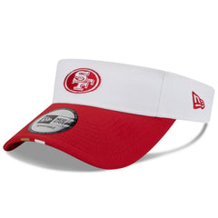 San Francisco 49ers New Era 2025 NFL Training Camp Adjustable Visor - White/Scarlet - NFL