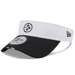 Pittsburgh Steelers New Era 2025 NFL Training Camp Adjustable Visor - White/Black - NFL