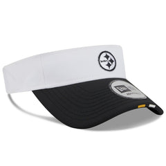Pittsburgh Steelers New Era 2025 NFL Training Camp Adjustable Visor - White/Black - NFL