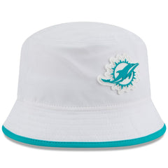 Miami Dolphins New Era 2025 NFL Training Camp Stretch Bucket Hat - White - NFL
