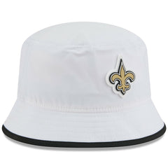 New Orleans Saints New Era 2025 NFL Training Camp Stretch Bucket Hat - White - NFL