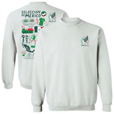 Mexico National Team Vive La Fete Women's Impressions Artwork Pullover Sweatshirt White