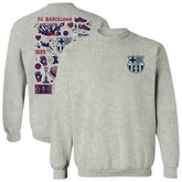 Barcelona Vive La Fete Women's Impressions Artwork Pullover Sweatshirt Gray
