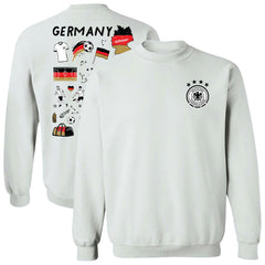 Germany National Team Vive La Fete Women's Impressions Artwork Pullover Sweatshirt White