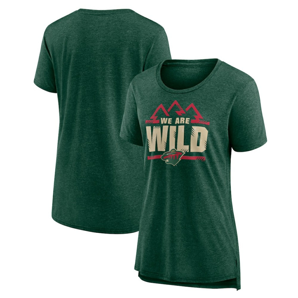 Minnesota Wild Women's Shout Out Tri-Blend T-Shirt - Green | NHL sale