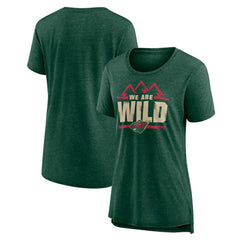 Minnesota Wild Women's Shout Out Tri-Blend T-Shirt - Green | NHL sale