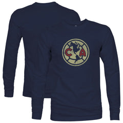 Club America 1863FC Color Badge Long Sleeve T-Shirt Navy