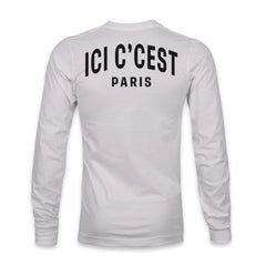 Paris Saint-Germain 1863FC Back Team Arch Long Sleeve T-Shirt Gray