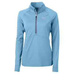 Philadelphia Phillies Cutter & Buck Women's Raglan Adapt Eco Knit Stretch Recycled Half-Zip Top Discount
