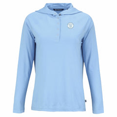 Milwaukee Brewers Cutter & Buck Women's Coastline Epic Comfort Eco Recycled Long Sleeve Hoodie T-Shirt Sale