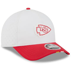 Kansas City Chiefs New Era Youth 2025 NFL Training Camp A-Frame 9FORTY Adjustable Hat - White/Red - NFL