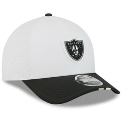 Las Vegas Raiders New Era Youth 2025 NFL Training Camp A-Frame 9FORTY Adjustable Hat - White/Black - NFL