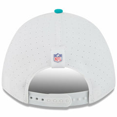 Miami Dolphins New Era Youth 2025 NFL Training Camp A-Frame 9FORTY Adjustable Hat - White/Aqua - NFL