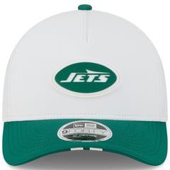 New York Jets New Era Youth 2025 NFL Training Camp A-Frame 9FORTY Adjustable Hat - White/Green - NFL