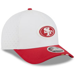 San Francisco 49ers New Era Youth 2025 NFL Training Camp A-Frame 9FORTY Adjustable Hat - White/Scarlet - NFL