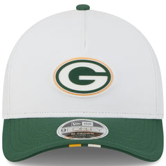Green Bay Packers New Era Youth 2025 NFL Training Camp A-Frame 9FORTY Adjustable Hat - White/Green - NFL