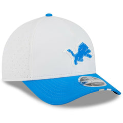 Detroit Lions New Era Youth 2025 NFL Training Camp A-Frame 9FORTY Adjustable Hat - White/Blue - NFL