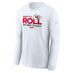 Kansas City Chiefs 2024 AFC West Division Champions Locker Room Trophy Collection Long Sleeve T-Shirt - White - Nike