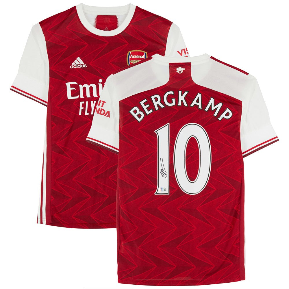Fanatics - Dennis Bergkamp Arsenal Autographed 2020-21 Red Home Jersey - BAS