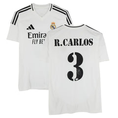 Fanatics - Roberto Carlos Real Madrid Autographed 2024-25 White Home Jersey - BAS
