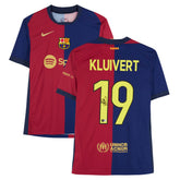 Fanatics - Patrick Kluivert Barcelona Autographed 2024-25 Red/Blue Home Jersey - BAS