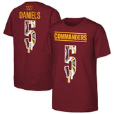 Jayden Daniels Washington Commanders Outerstuff Youth Mainliner Drip Player Name & Number T-Shirt - Burgundy - NFL