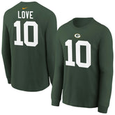 Jordan Love Green Bay Packers Youth Player Name & Number Long Sleeve T-Shirt - Green - Nike