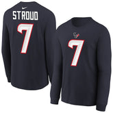 C.J. Stroud Houston Texans Youth Player Name & Number Long Sleeve T-Shirt - Navy - Nike