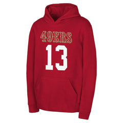 Brock Purdy San Francisco 49ers Outerstuff Mainliner Player Name & Number Hoodie - Scarlet - NFL