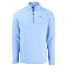 Tampa Bay Buccaneers Cutter & Buck Peshastin Eco Fleece Recycled Raglan Quarter-Zip Top - Powder Blue - NFL