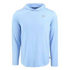 Kansas City Chiefs Men's Cutter & Buck Coastline Epic Comfort Eco Recycled Men's Hooded Shirt - Powder Blue - NFL