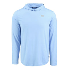 New York Giants Men's Cutter & Buck Coastline Epic Comfort Eco Recycled Men's Hooded Shirt - Powder Blue - NFL