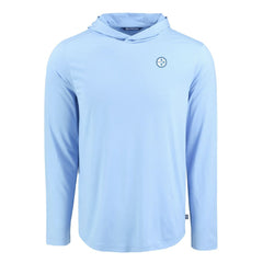 Pittsburgh Steelers Men's Cutter & Buck Coastline Epic Comfort Eco Recycled Men's Hooded Shirt - Powder Blue - NFL