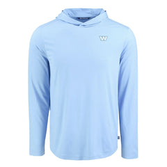Washington Commanders Men's Cutter & Buck Coastline Epic Comfort Eco Recycled Men's Hooded Shirt - Powder Blue - NFL