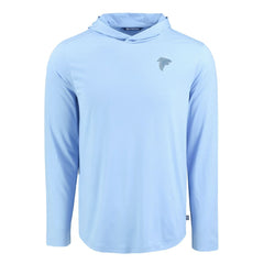 Atlanta Falcons Men's Cutter & Buck Coastline Epic Comfort Eco Recycled Men's Hooded Shirt - Powder Blue - NFL