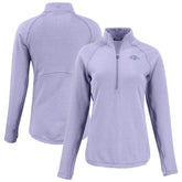 Baltimore Ravens Cutter & Buck Women's Peshastin Eco Fleece Recycled Half-Zip Top - Purple - NFL